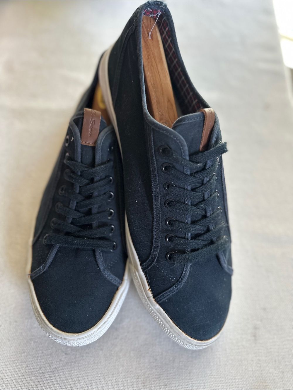 Ben Sherman Men's Bristol Navy Blue Canvas Sneakers | 12